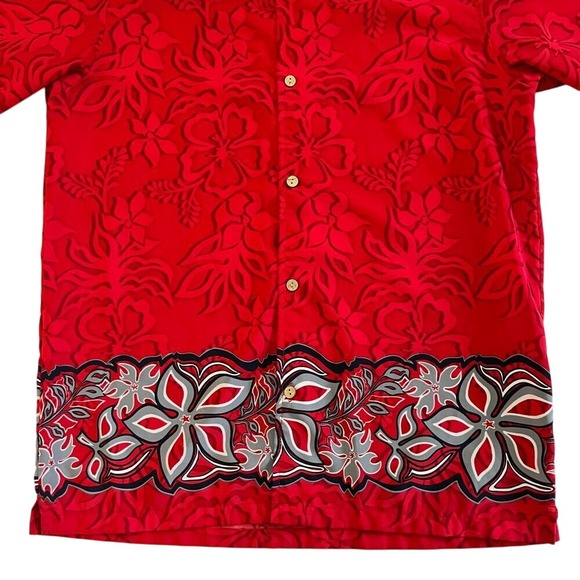 Sideout Mens Red Hawaiian Button Down Shirt Sideout Surf Hawaii Island Shirts 97 - Picture 3 of 11